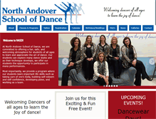 Tablet Screenshot of northandoverschoolofdance.com